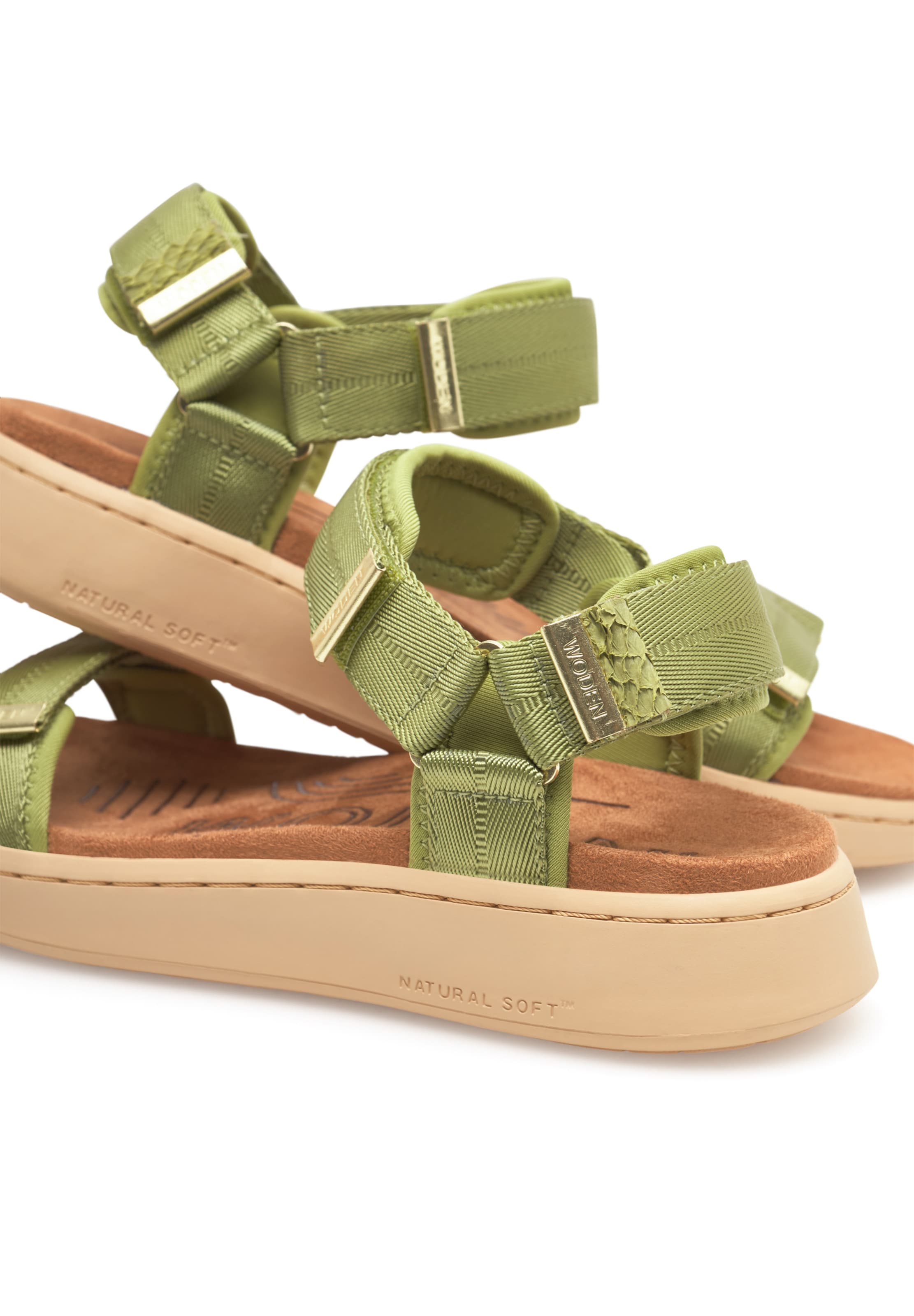 WODEN Sandals 'Line' in Green