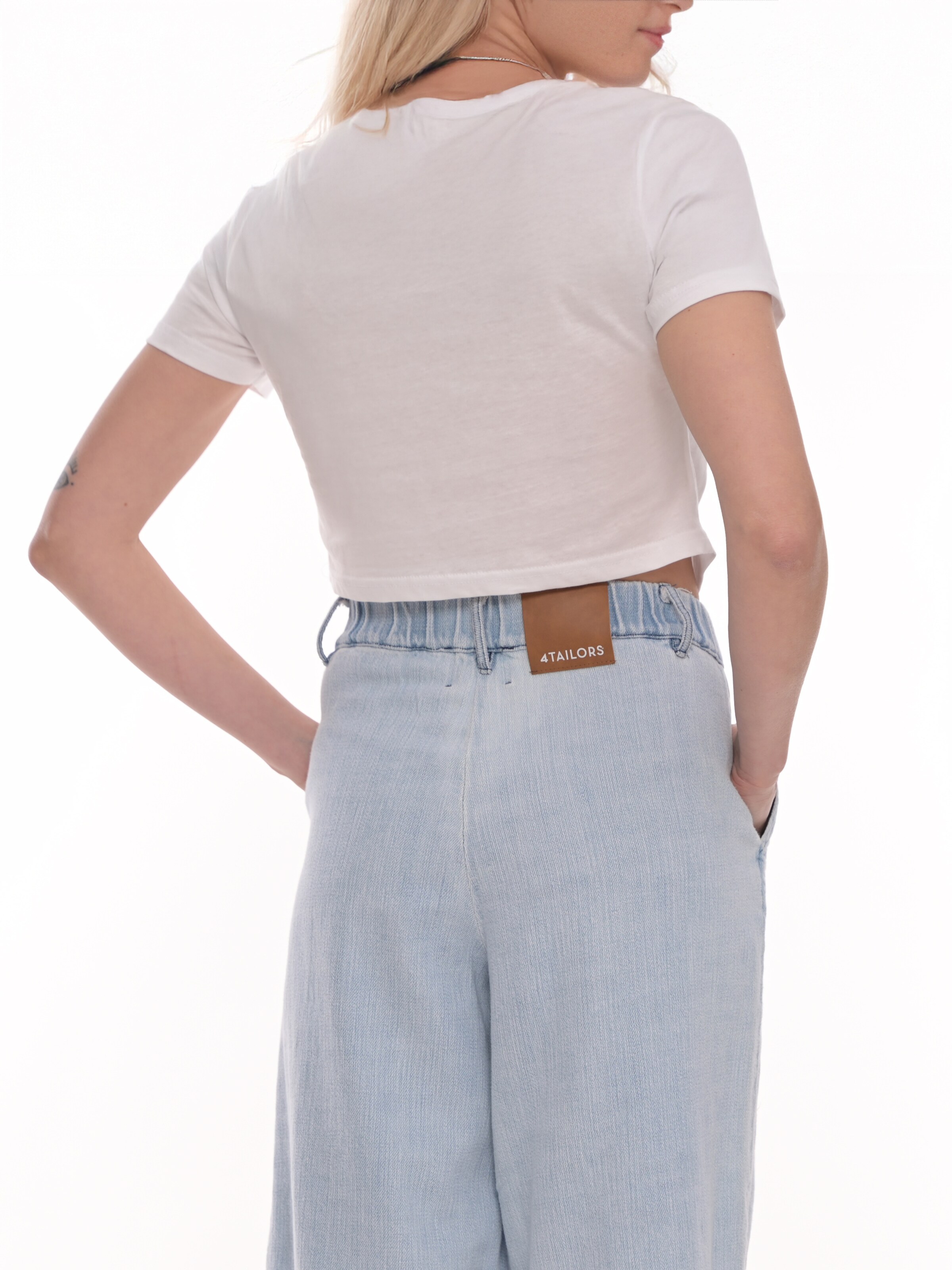 4TAILORS Póló 'Connect Me' - fehér