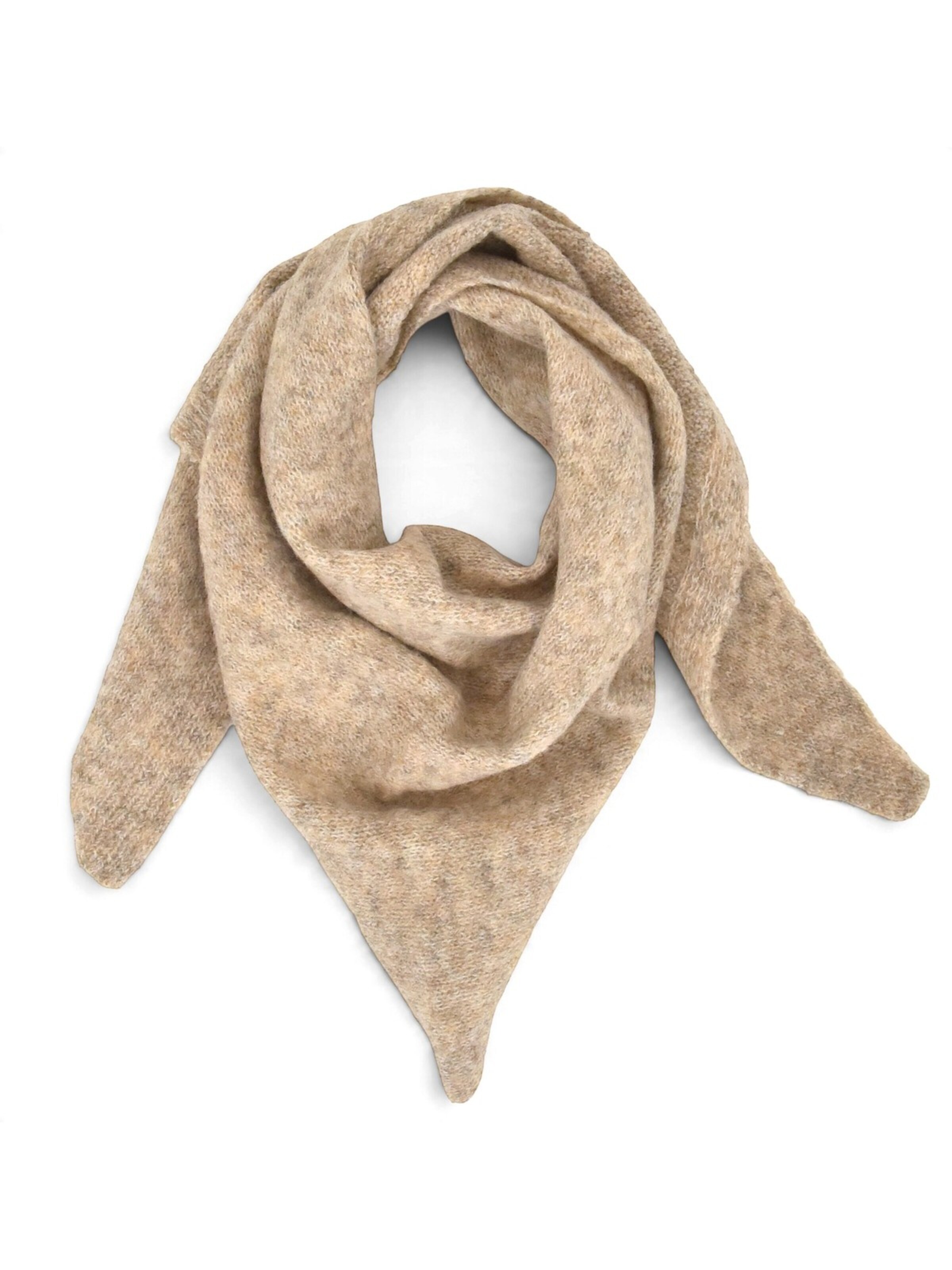 styleBREAKER Wrap 'Kleines Strick Dreieckstuch im Sophie Scarf Stil' in Brown: front