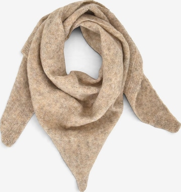 styleBREAKER Wrap 'Kleines Strick Dreieckstuch im Sophie Scarf Stil' in Brown: front