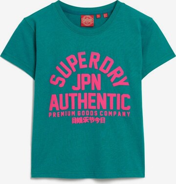 T-shirt Superdry en vert : devant