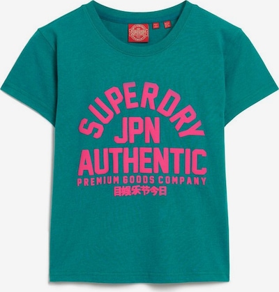 Superdry T-shirt en vert / fuchsia, Vue avec produit