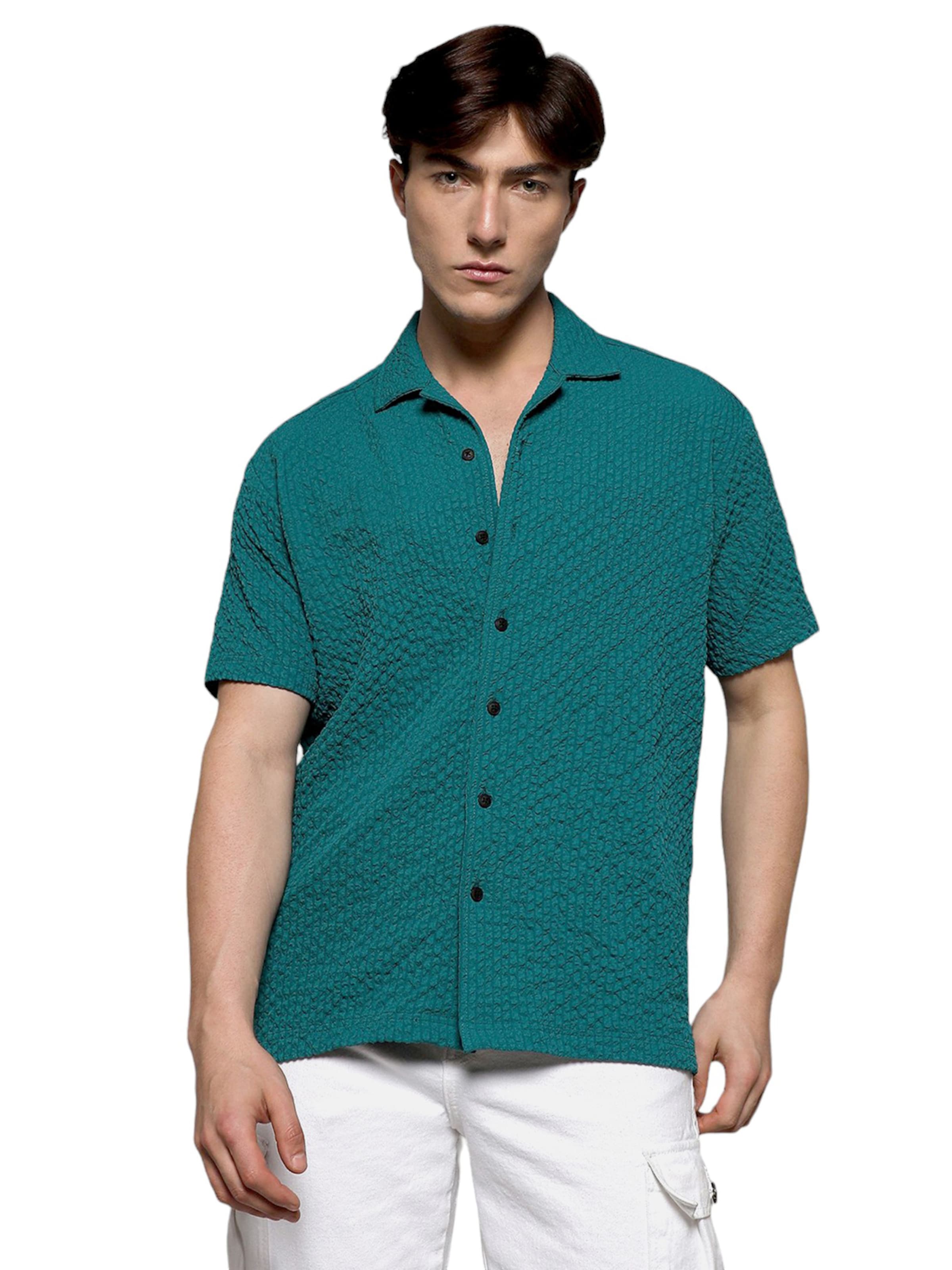 Campus Sutra Tavaline suurus Triiksärk 'Erick', värv roheline: eest vaates