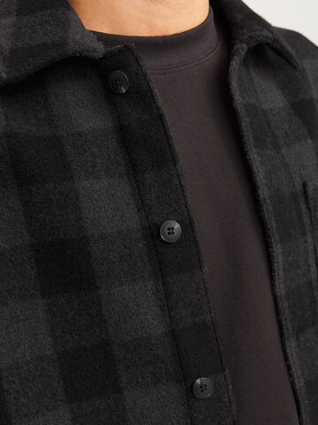 JACK & JONES Comfort fit Button Up Shirt 'JJZac' in Grey