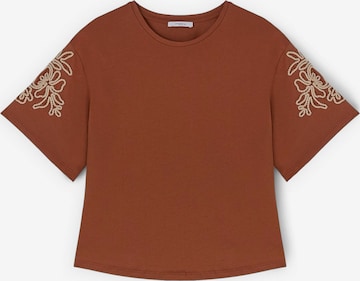 T-shirt MOTIVI en marron : devant