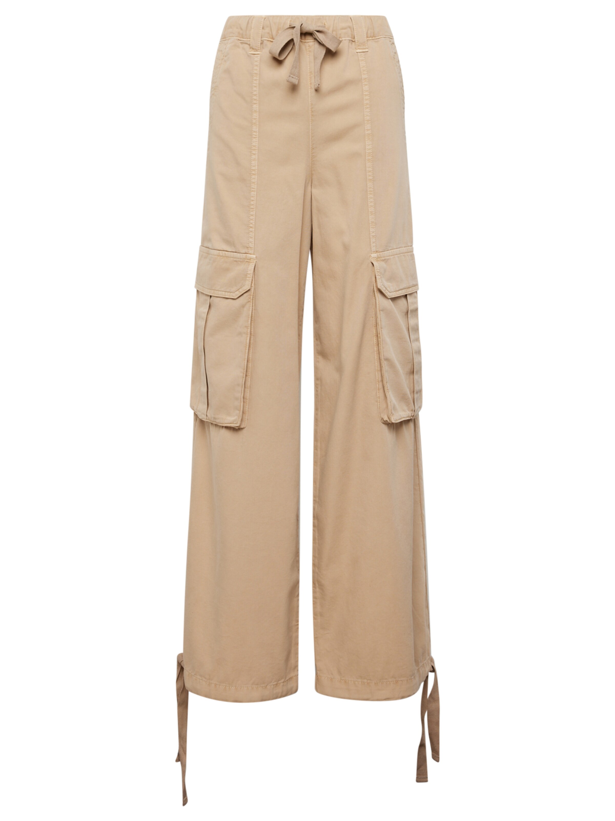 Mavi Loosefit Cargohose in Beige: Vorderseite