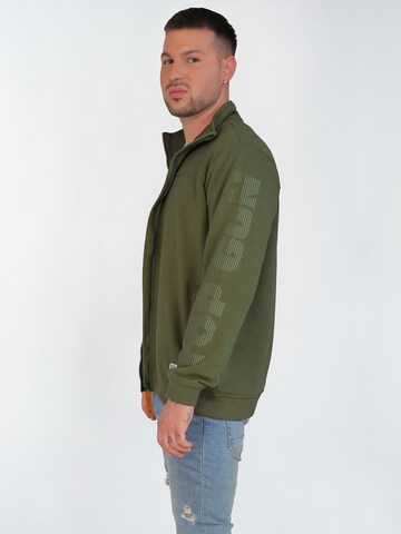 TOP GUN Sweatjacke in Grün