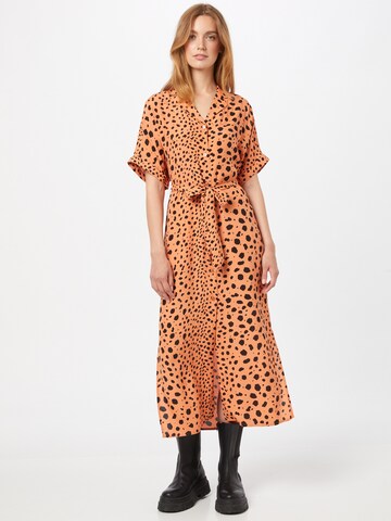 Robe-chemise CATWALK JUNKIE en orange : devant