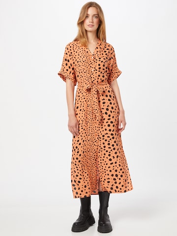 Robe-chemise CATWALK JUNKIE en orange : devant