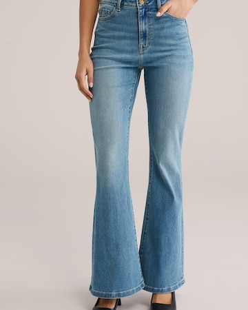 évasé Jean WE Fashion en bleu : devant