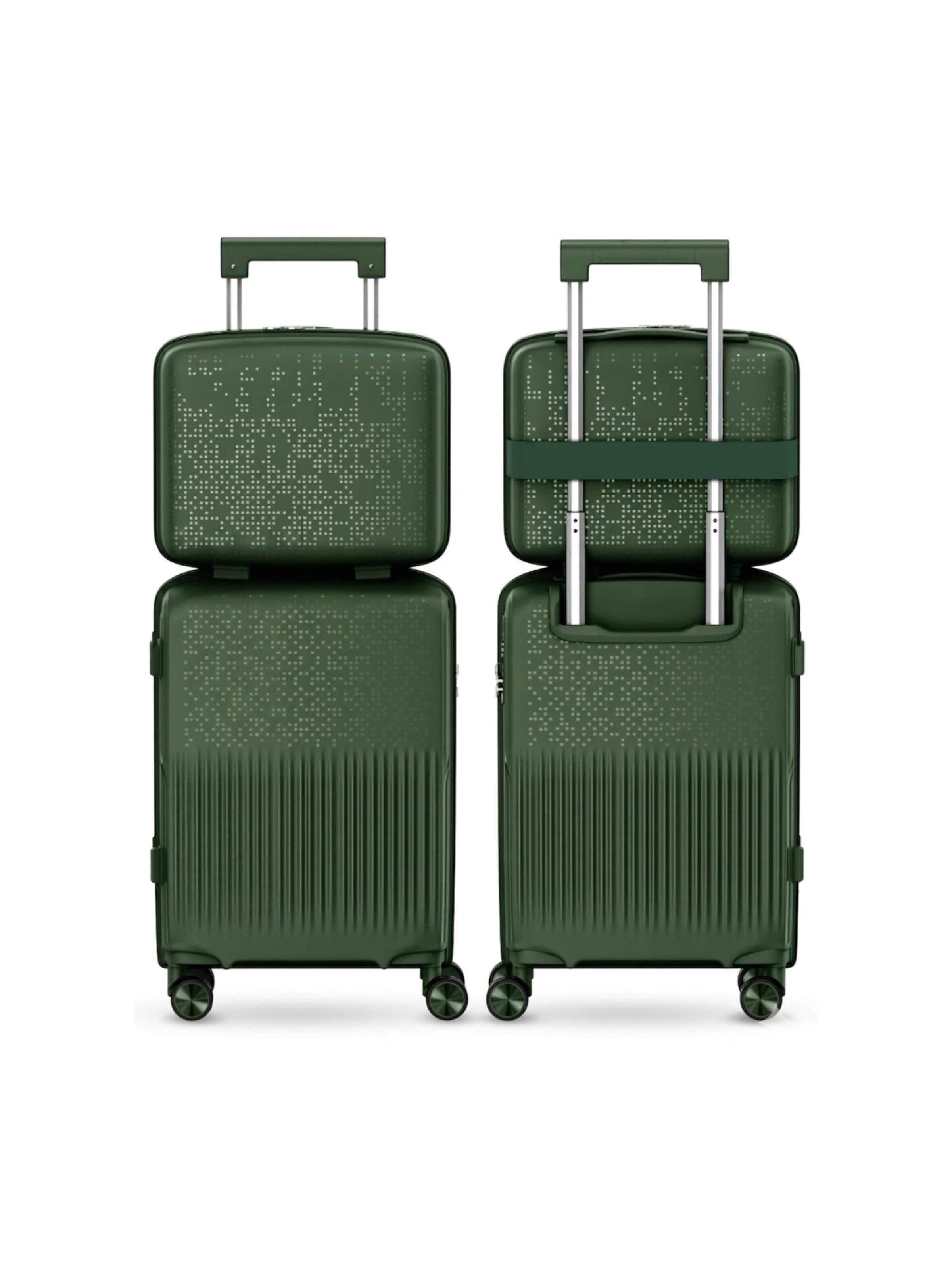 4FLY Suitcase Set 'Pixel' in Green: front