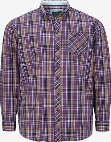 Fit confort Chemise 'Duke Lyn' Charles Colby en violet : devant