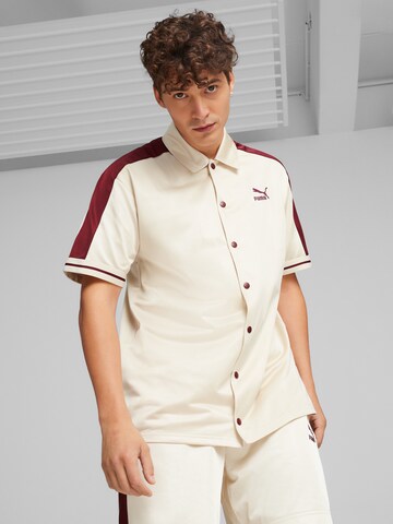 PUMA Regular fit Риза 'T7 FOR THE FANBASE' в бяло: отпред