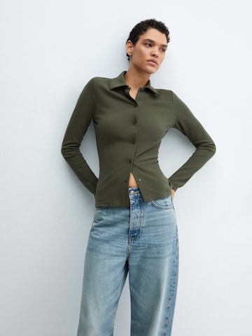 MANGO Blouse 'Orion' in Groen: voorkant