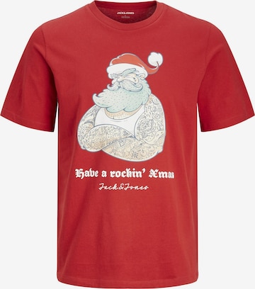 JACK & JONES T-Shirt 'Xmas Funny' in Rot: Vorderseite