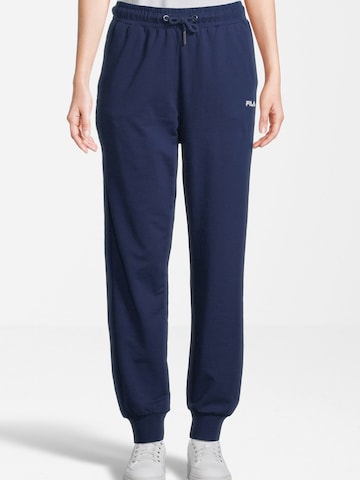 FILA Tapered Broek in Blauw: voorkant