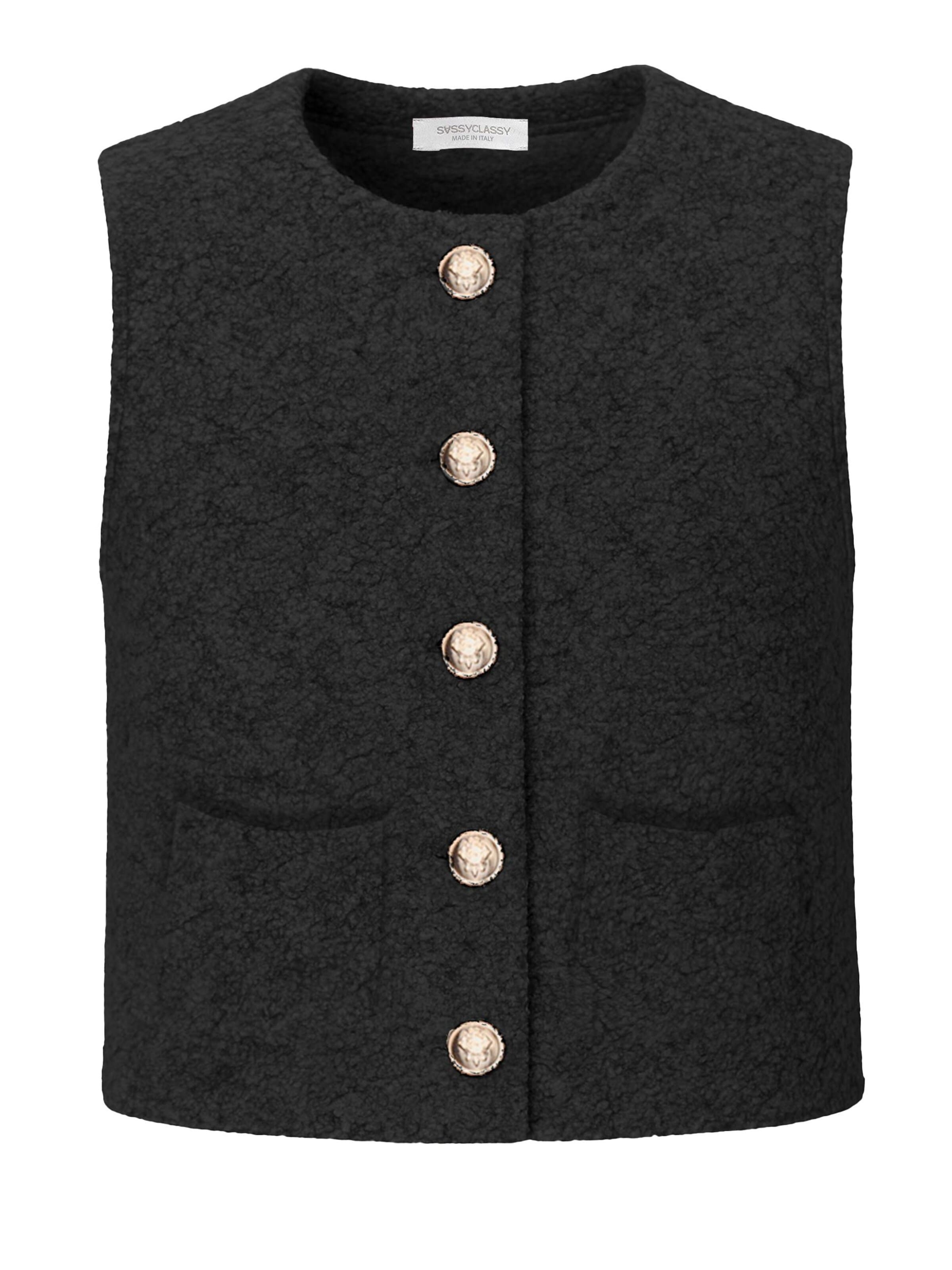 SASSYCLASSY Vest in Black: front