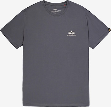 ALPHA INDUSTRIES Shirt 'Basic Small Logo' in Grau: Vorderseite