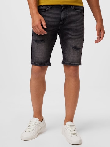 River Island Regular Jeans in Zwart: voorkant