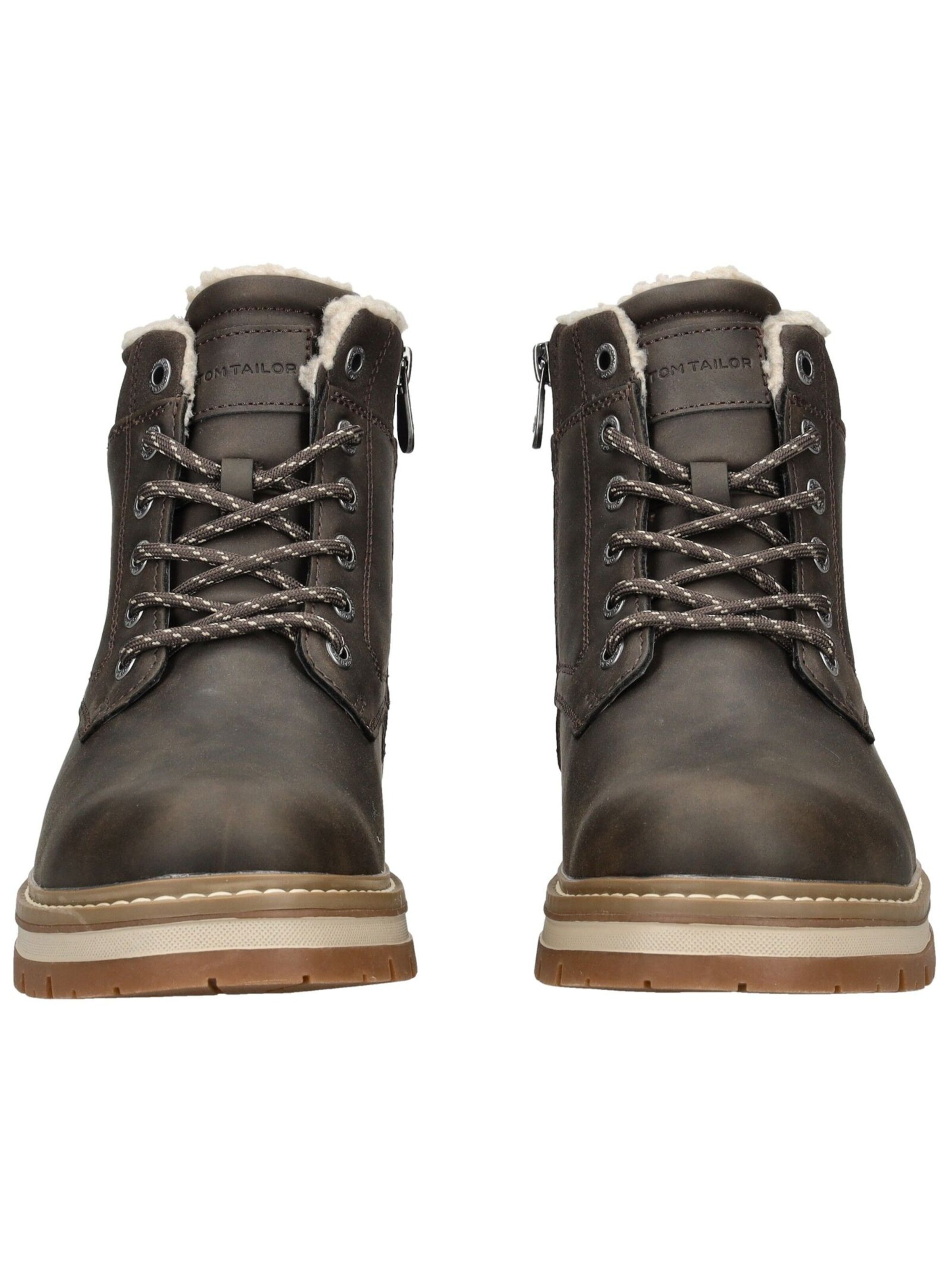 TOM TAILOR Lace-up boot in Brown