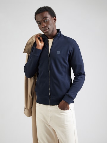 BOSS Sweat jacket 'Zestart' in Blue: front