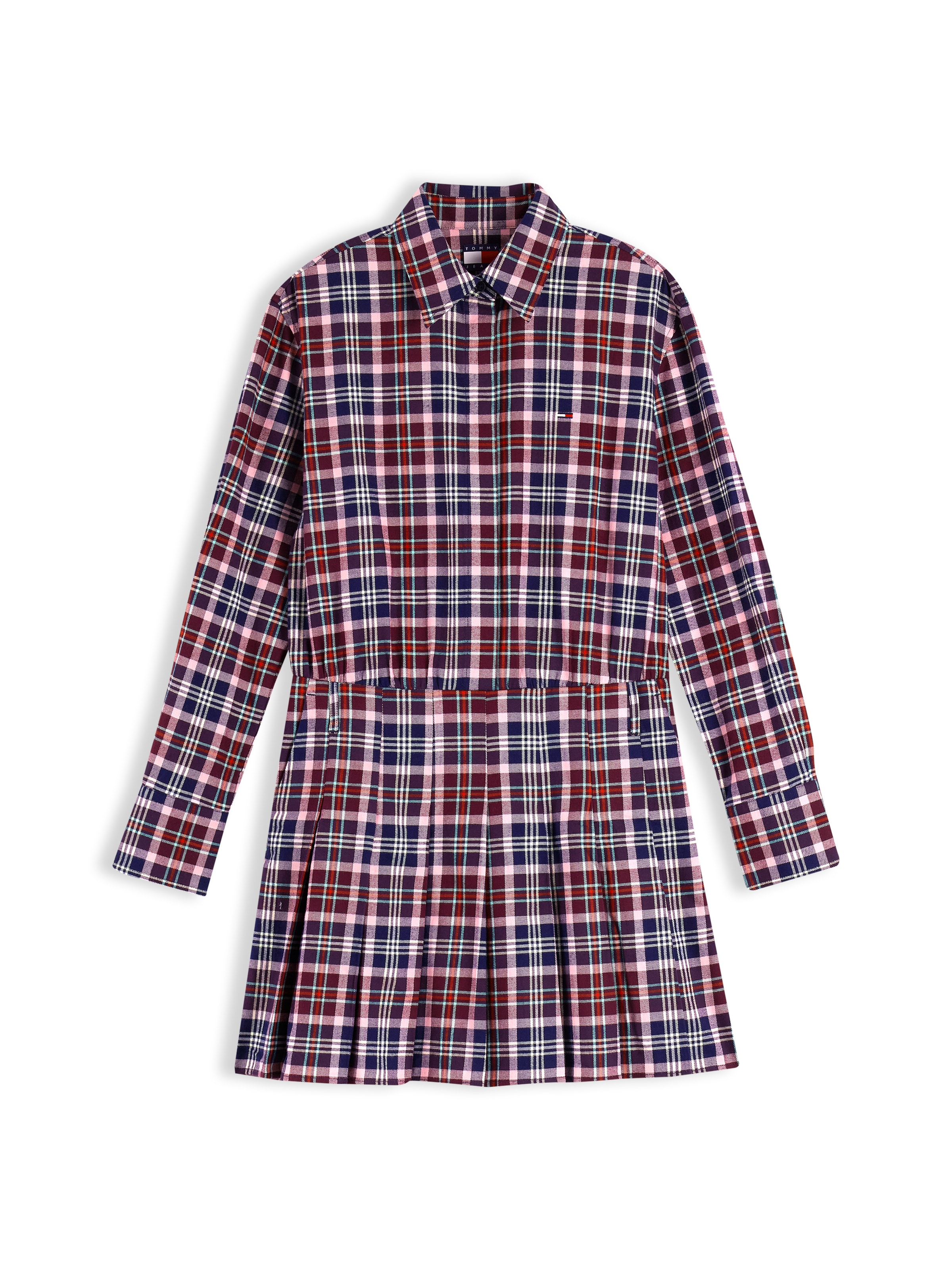 Rochie tip bluză de la Tommy Jeans pe albastru: față