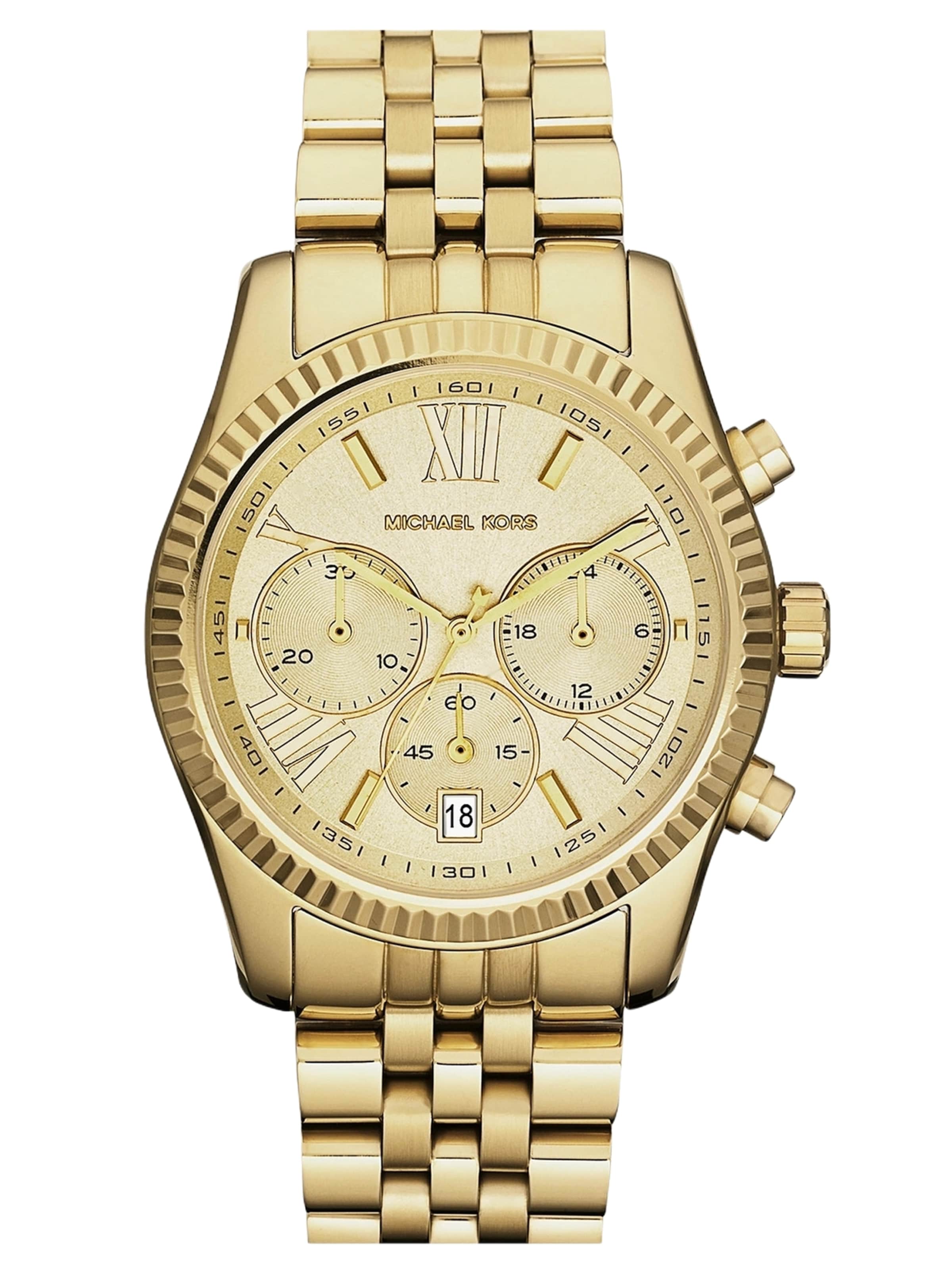 Michael Kors Analog Watch 'Lexington' in Gold: front