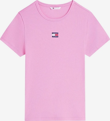 Maglietta 'TJW BADGE RIB DW0DW17881' di Tommy Jeans in rosa: frontale