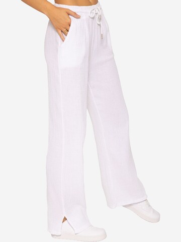 SASSYCLASSY - Loosefit Pantalón en blanco