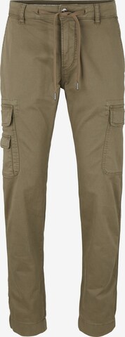 Tapered Pantaloni cargo di TOM TAILOR in verde: frontale