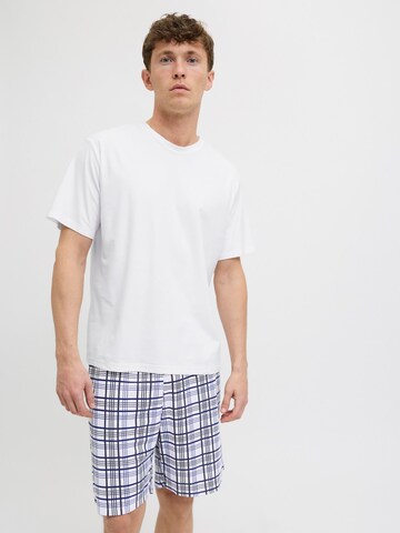 JACK & JONES Pyžamo krátké 'JACMax' – bílá: přední strana