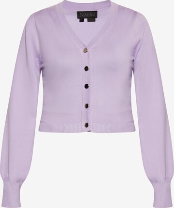 NAEMI Knit Cardigan in Purple: front