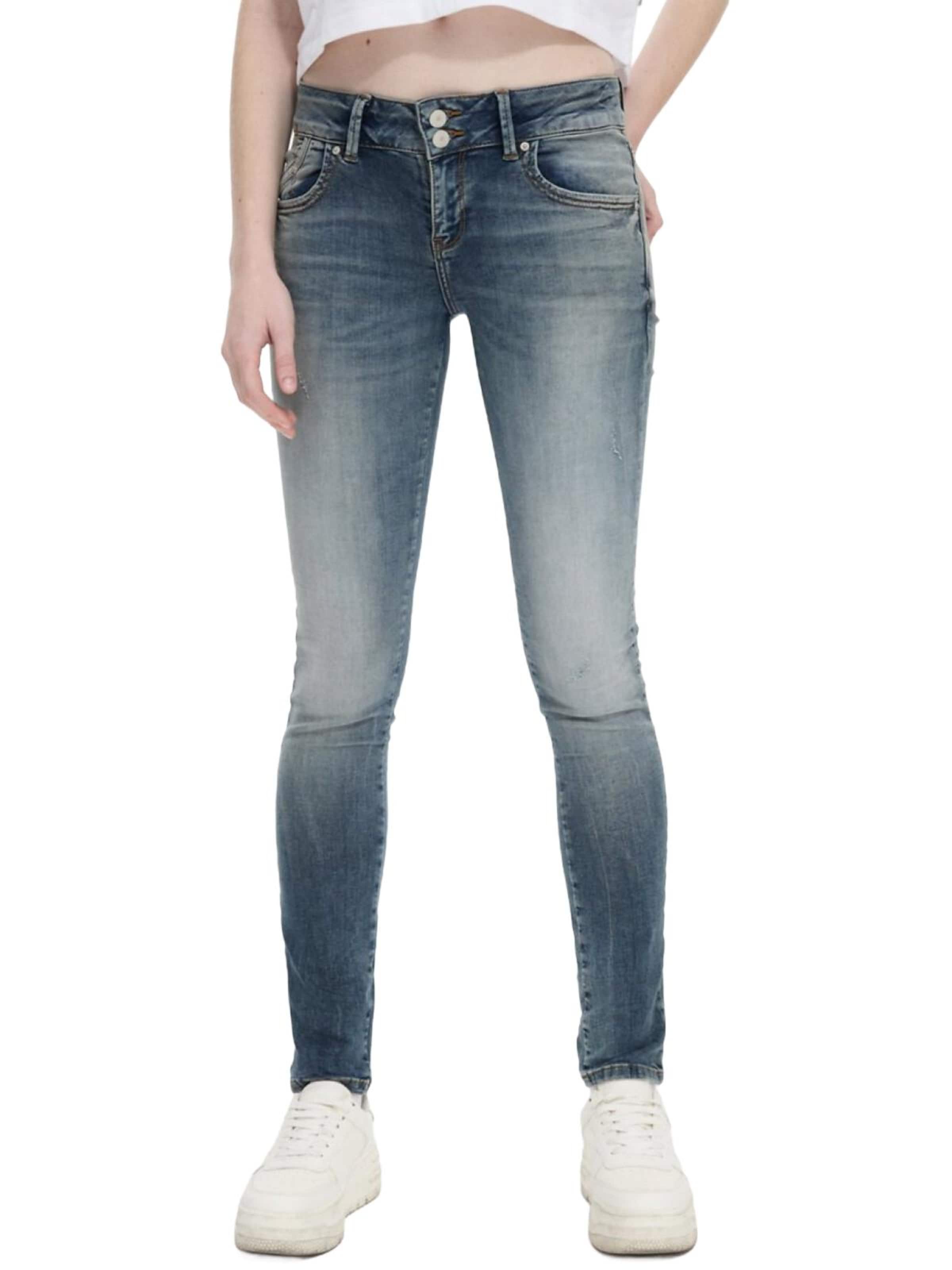 LTB Jeans Skinny Jeans 'LTB Jeans Molly M Mid Waist Skinny Leg Jeanshose' in Blauw: voorkant