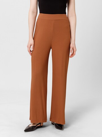 Les Lunes Wide leg Pants 'Michelle' in Brown: front