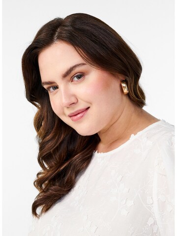Camicia da donna 'MRicca' di Zizzi in bianco