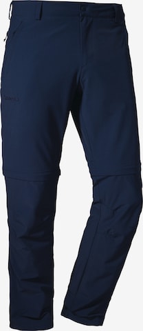 Schöffel Slimfit Zipp -Off Hose 'Folkstone' in Blau: predná strana