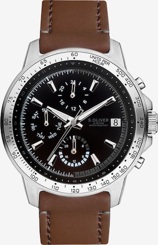 s.Oliver Analoog horloge in Bruin: voorkant