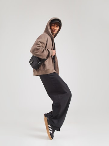 ADIDAS ORIGINALS Zip-Up Hoodie 'Premium Essentials' in Brown