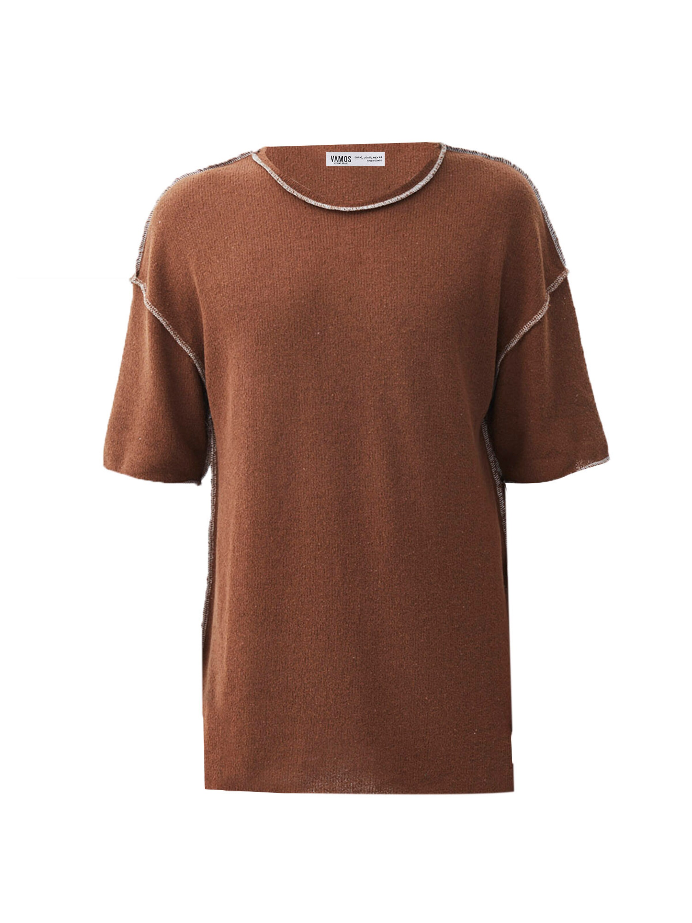 VAMOS CLO Футболка в Коричневый: спереди
