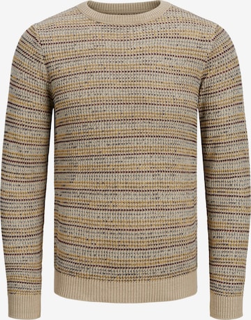 JACK & JONES Sweater 'Flow' in Beige: front