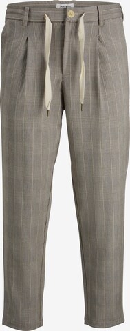 JACK & JONES Loose fit Pleat-front trousers 'Bill' in Beige: front