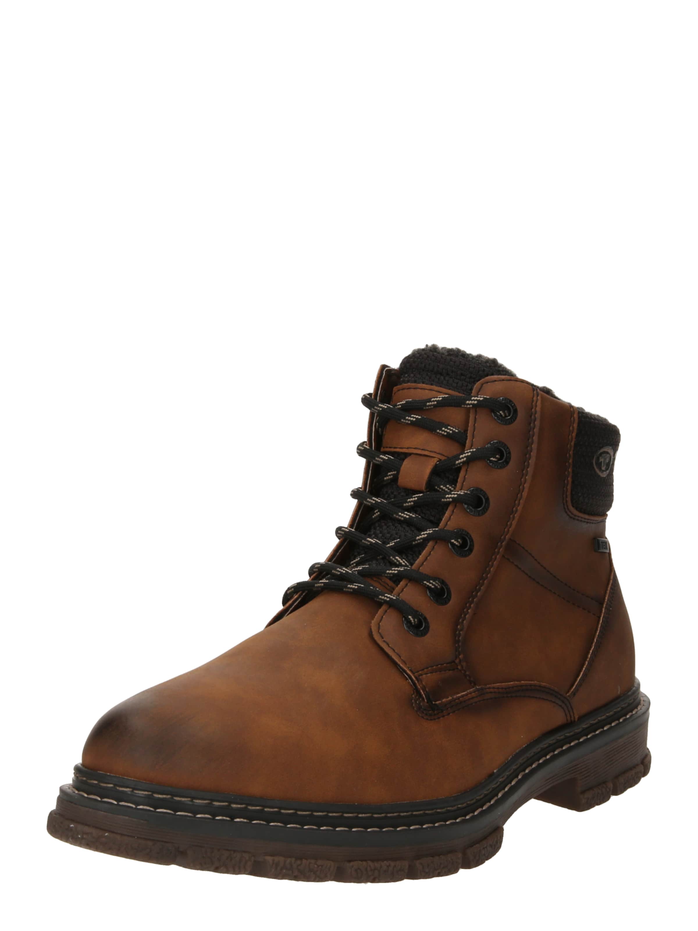 TOM TAILOR Schnürboots in Braun: Vorderseite