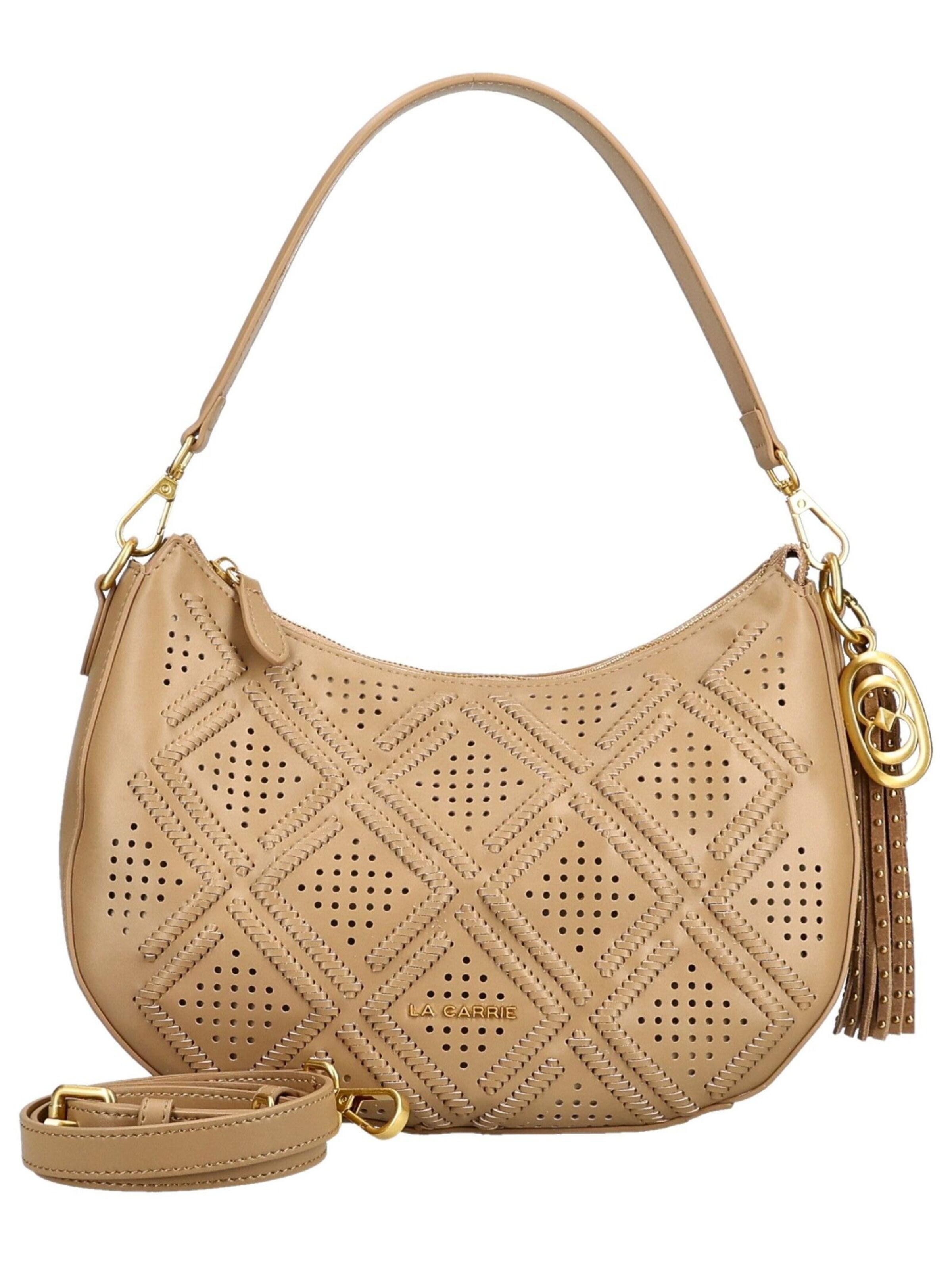 La Carrie Shoulder bag in Beige: front