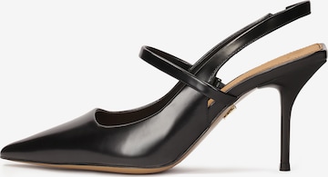 Kazar Γόβες slingback σε μαύρο: μπροστά