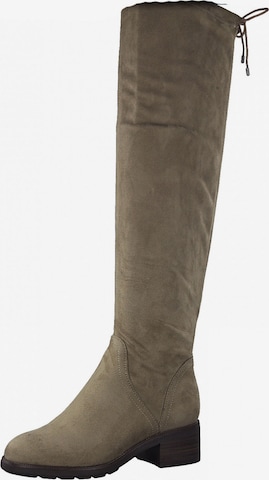 TAMARIS Overknee laarzen in Beige: voorkant