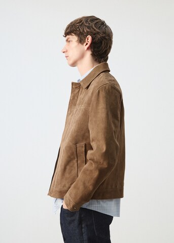 MANGO MAN Between-Season Jacket 'Plym' in Brown