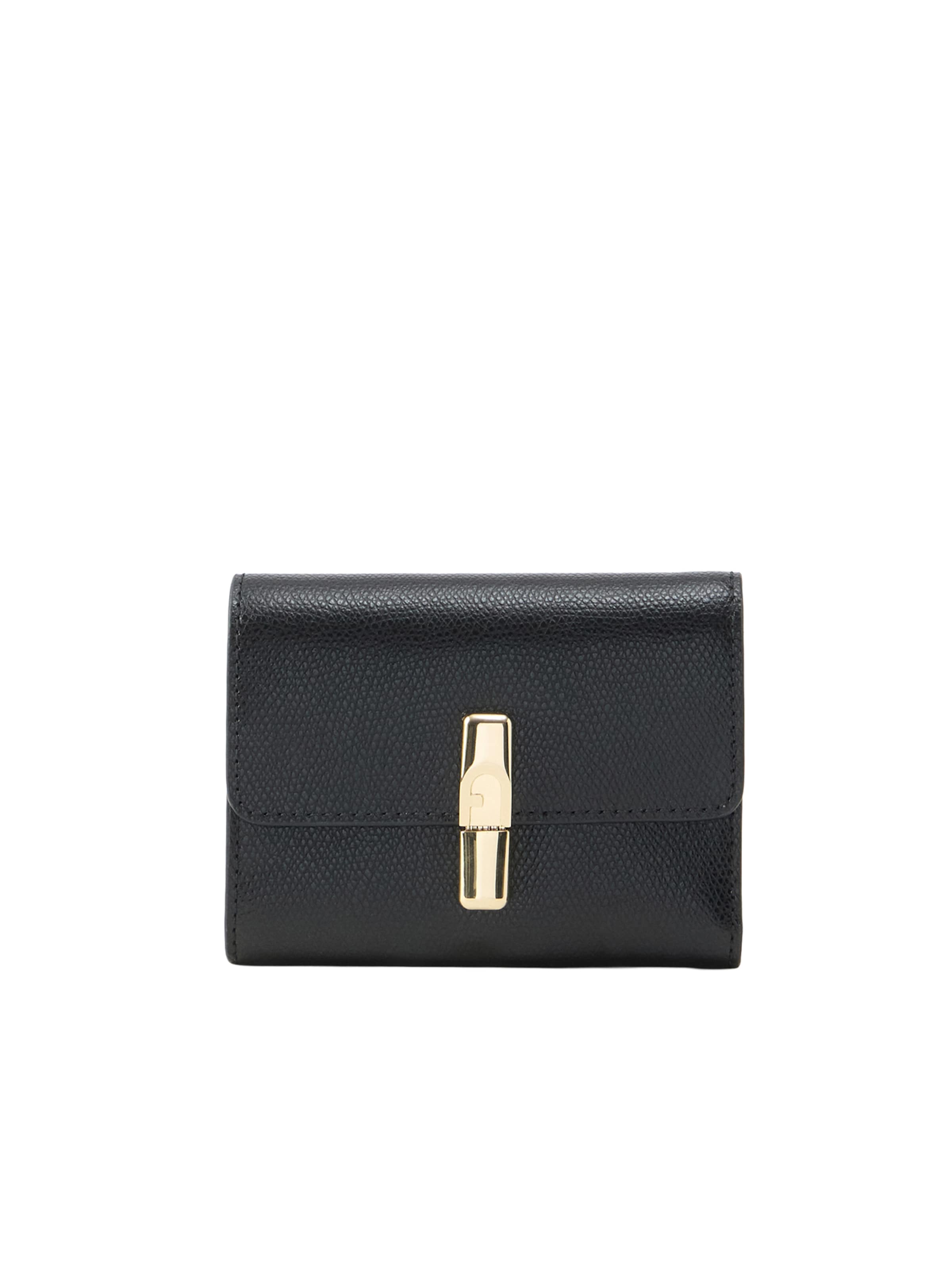 FURLA Plånbok 'IRIDE' i svart: framsida