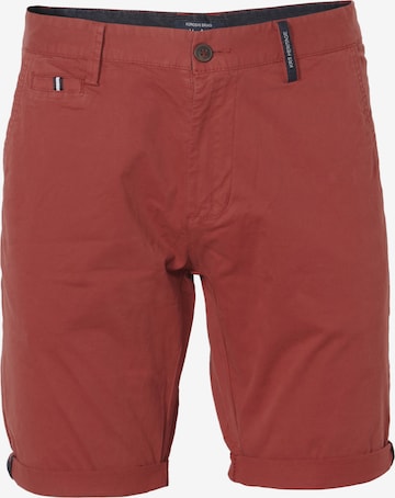 KOROSHI Štandardný strih Chino nohavice - Červená: predná strana