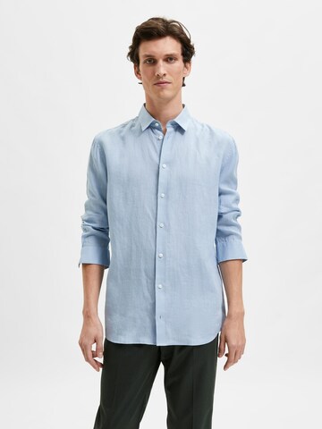 Comfort fit Camicia 'Kylian' di SELECTED HOMME in blu: frontale