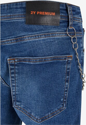 2Y Premium Slimfit Jeans in Blauw